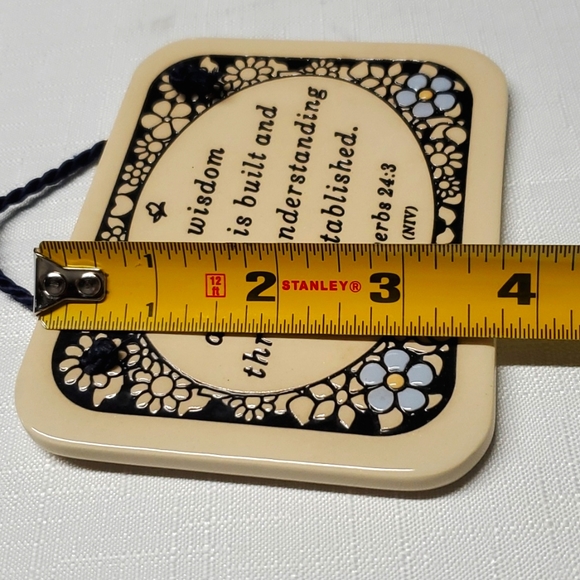 Inspirational Trinity Pottery Hanging Wall Plaque USA Ceramic Proverbs Uplifting - Picture 11 of 12